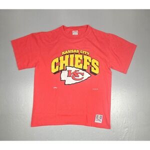 Vintage Nutmeg Kansas City Chief T-Shirt Mens XL 90s NFL Red Single Stitch